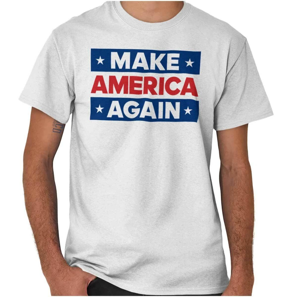 Make America Great Again Political Slogan Womens or Mens Crewneck T Shirt Tee S
