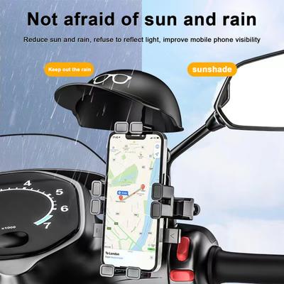 Suporte para celular estilo capacete, operação com uma mão, ângulo ajustável, antivibração, alta estabilidade, suporte universal giratório de 360 graus para telefone