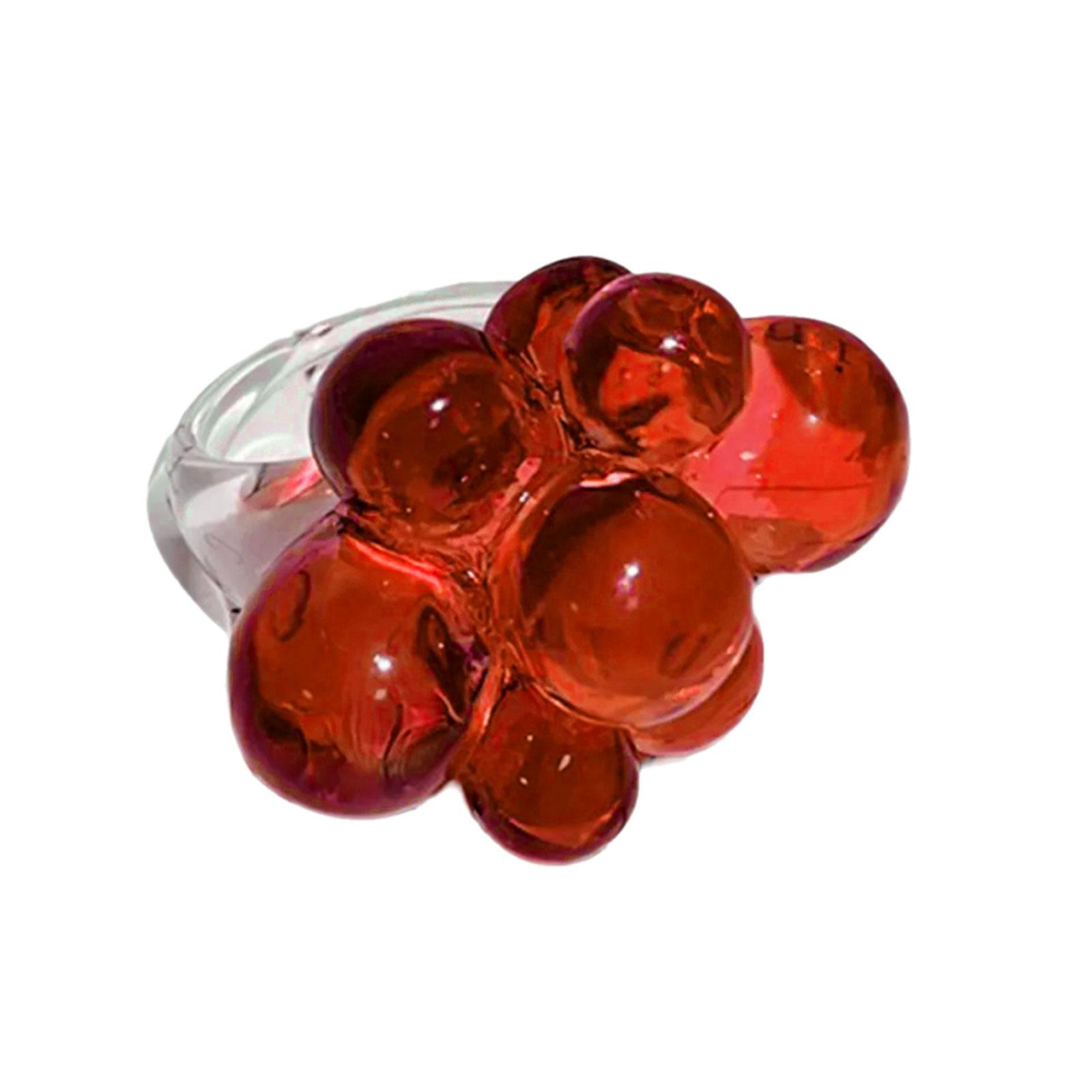 

Кольцо из акрила с бусинами, модный дизайн и цветочные кольца с цветами, уникальное украшение на руку, подарок для модных женщин