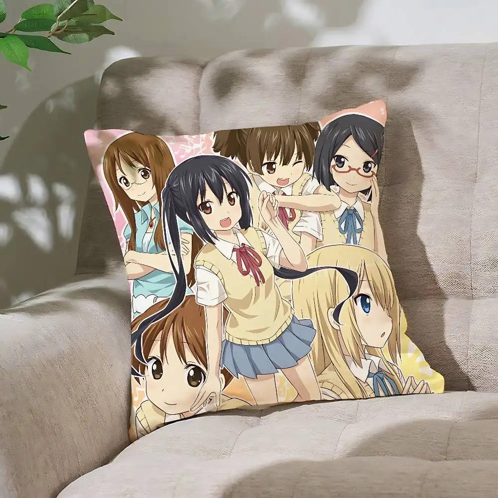 Anime K-K-ON! Pillow Case Cushion Cover Soft Cute Throw Pillow Case For Car Sofa Pillowcase Polyester With Zipper