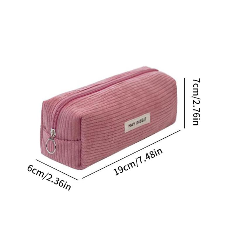 1 Piece Simplicity Student Pencil Pouch For Boy Girl  Aesthetic Solid Color Series Pencil Case Makeup Bag School Supplies