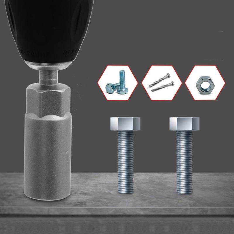 Impact Socket 1/4Inch Metric Deep Impact Wrench Hex Socket Head Converters For Wrench Adapter Socket Hand Tool 6-19mm