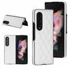 Samsung Galaxy Z Fold 7 6 5 4 3 5G Diamond Grid Pattern Leather Anti Fall Protective Hard Cover Fold7 Luxury Flip Phone Case