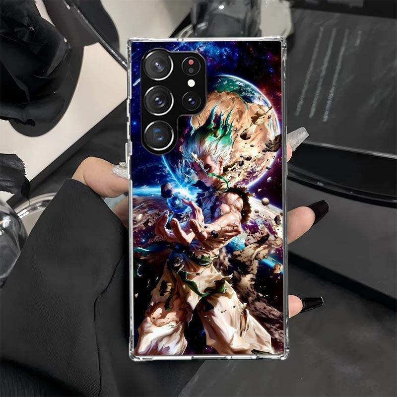 

D-Dr Stone Anime Phone Case for Samsung Galaxy S25 S24 S23 Ultra S22 S21 S20 FE S10 Plus S25Edge Soft Print Cover Coque Samsung S22