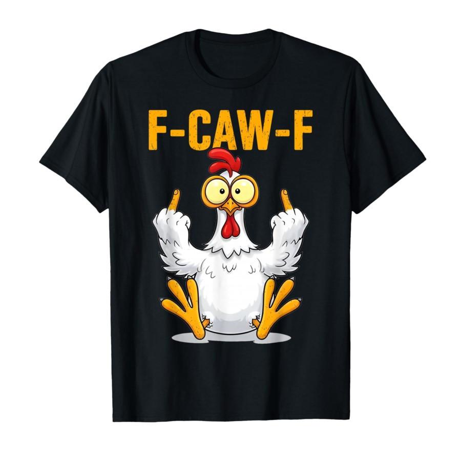European and American Fashion Minimalist Style  A Fun Cartoon Rooster Shortsleeved Tshirt for Both Men and Women S