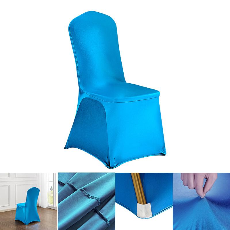 Factory Direct Supply Gold Silver Elastic Chair Cover for High-End Hotel Events and Weddings Birthday Party Holiday Decoration