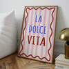 Typography Wall Art Canvas Picture Poster Painting Print For Living Room Home Decor Modern Italian La Dolce Vita Quote Girly