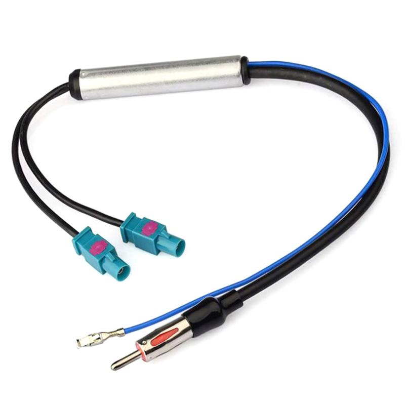 Car Audio Modified Radio Antenna Male And Female Extension Cord One-two Conversion Head FM Standard Interface Conversion Line