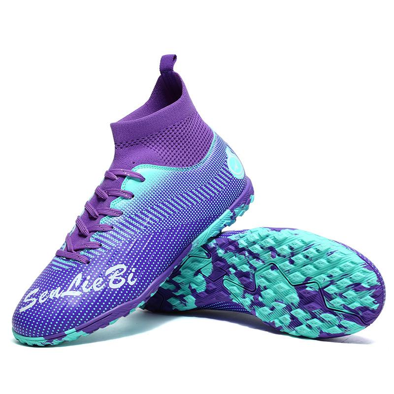 Super Star Fashion Purple Men's Football Boots Big Size 46 AG Original Professional Soccer Cleats Men Women Futsal Sneakers Men