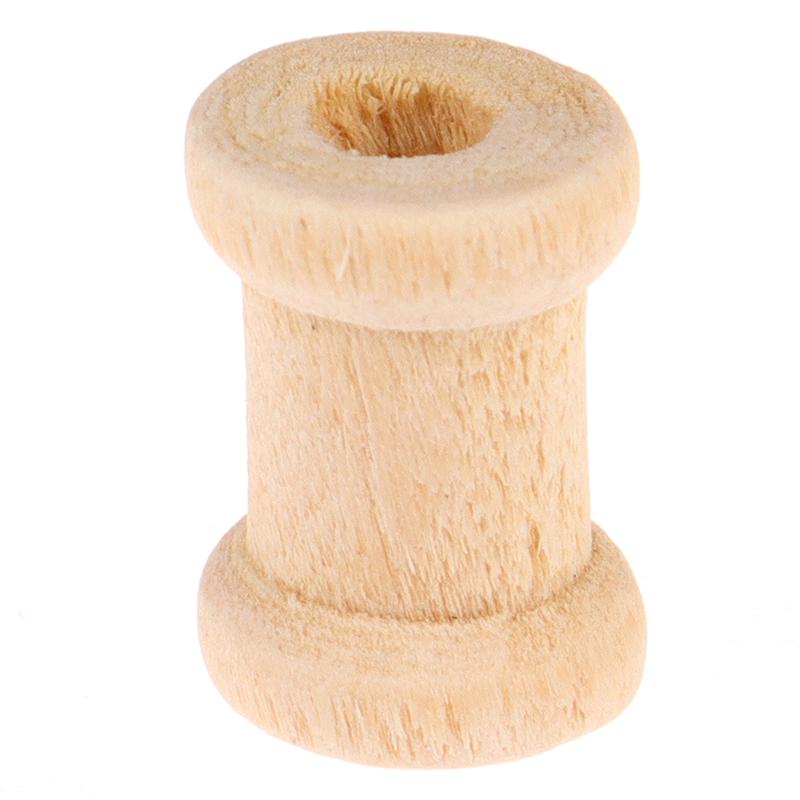 100Pcs Wooden Empty Thread Spools Wood Bobbins Reels Organizer Sewing Tools