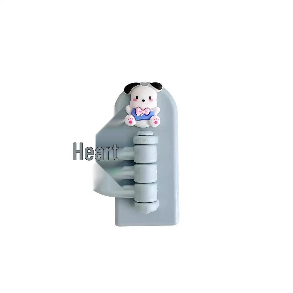 No-Punch Cute Rotating Wall Hook: Strong Adhesive, Three Hooks, Traceless Design, Behind-Door Key Rack.