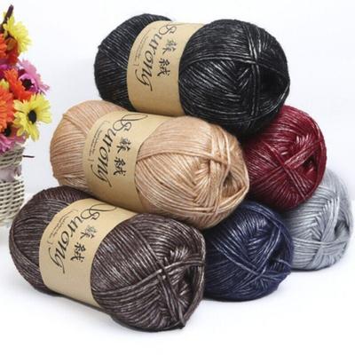 1 Roll 100g Crochet Yarn Strong Warmth Multiple Colour Hand Knitting Thick Wool Thread Cotton Yarn for Gift