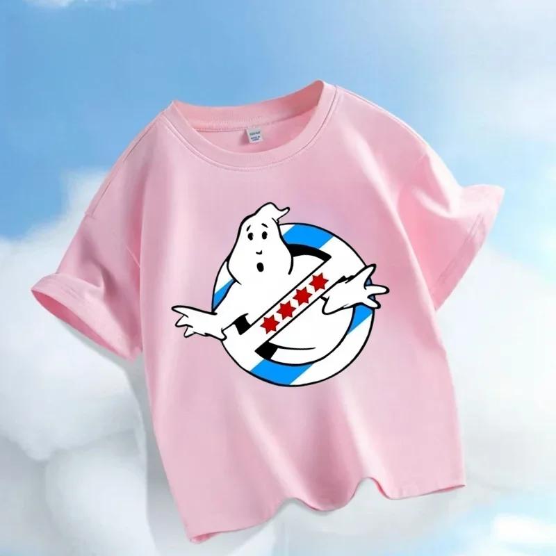 2026 Ghostbusters Daredevil Childrens Comic Game Cartoon Print Boys and Girls Sportswear Casual Shirts Summer Shirts
