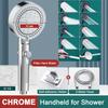 High Pressure Shower Head 5 Modes Handheld Adjustable Showerhead with Hose Water Saving One-Key Stop Spray Nozzle