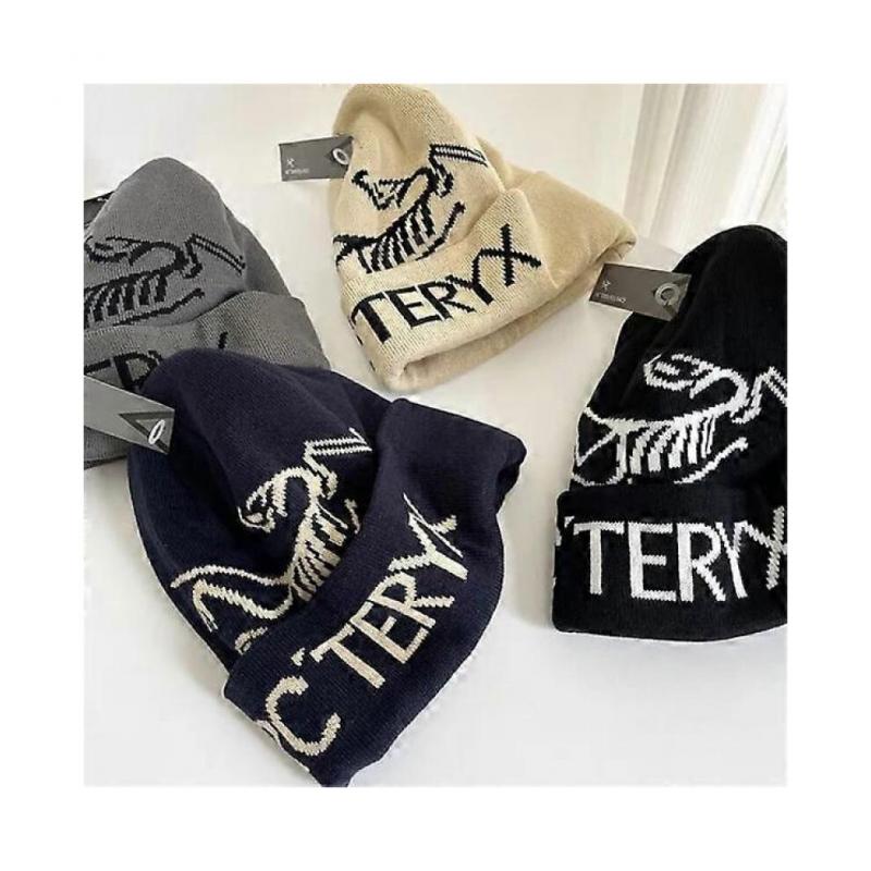 (Beige - 56-58cm) Arcteryx Bird Head Black Toque Beanie Hat 