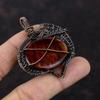 Roter Feuer Labradorit Anhänger Kupferdraht umwickelter Anhänger Original Edelsteinschmuck Handgefertigter Anhänger Kupferdraht Umwickelschmuck Geschenk für Freund