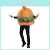 School Theme Hamburger Costume With Polyester Fabric For Adults At Halloween Festive Events