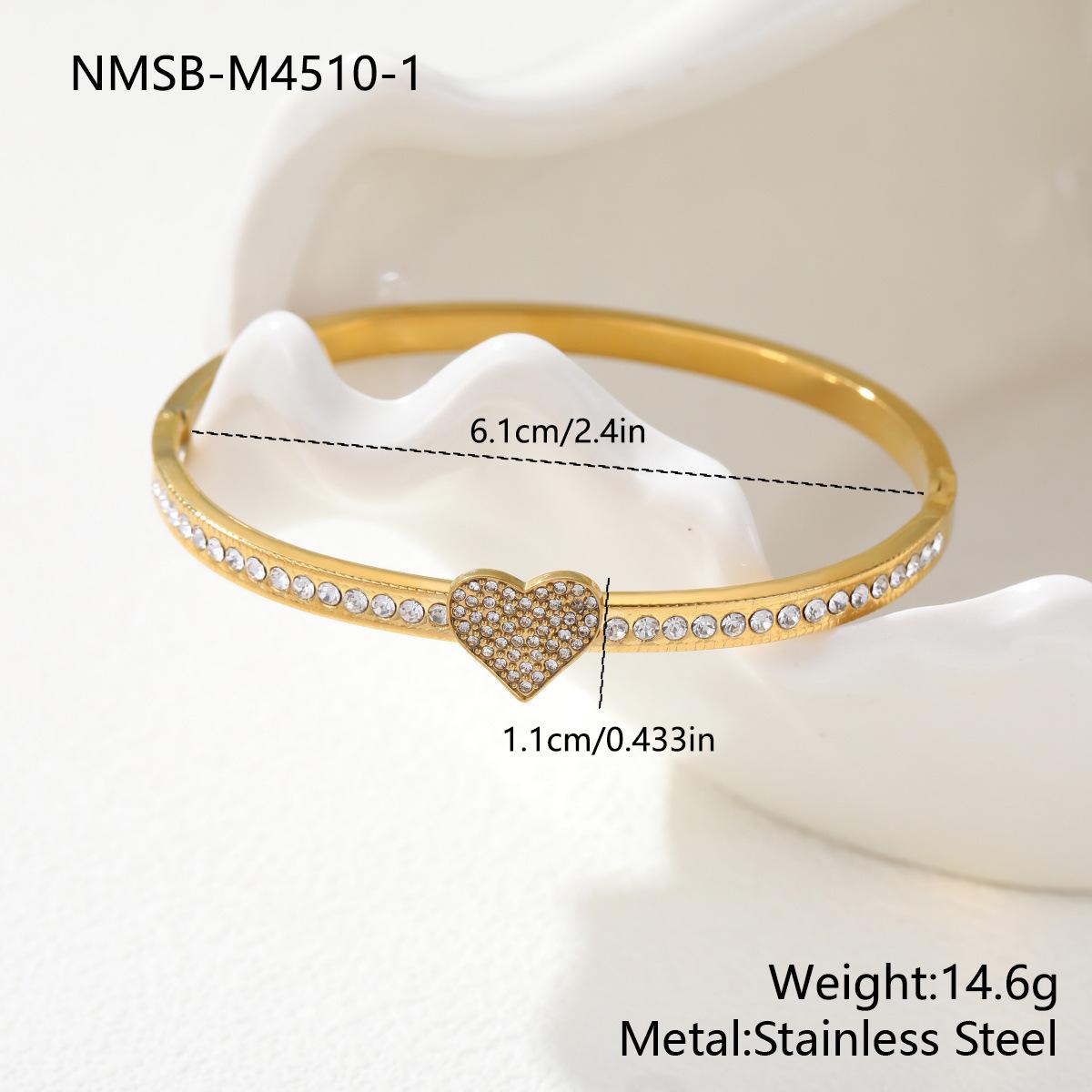 GEMCHIC Women s Stainless Steel Love Heart Starry Sky Open Bangle Bracelet Fashion Minimalist Design