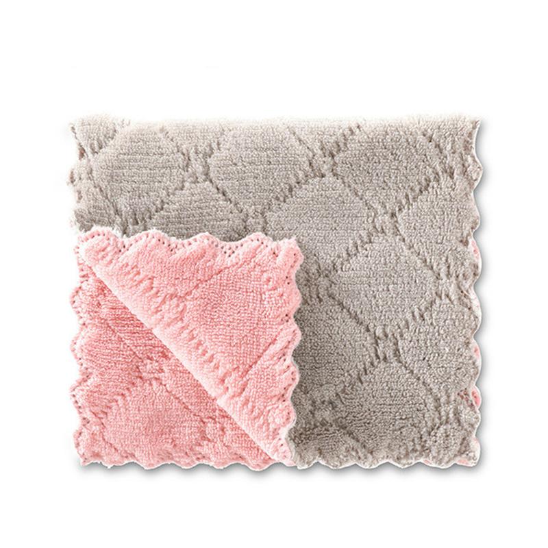8pc Kitchen Anti-grease Wiping Rags Efficient Super Absorbent Microfiber Cleaning Cloth Home Washing Dish Kitchen Cleaning Towel