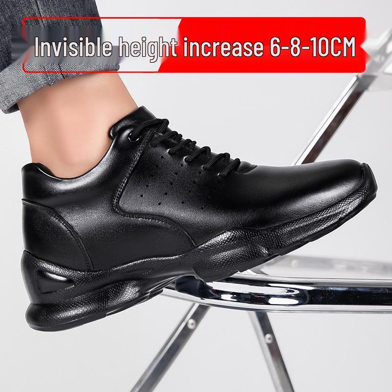 Spring Men's 8CM Height-Boosting Shoes: Trendy, Comfortable Thick Sole Sports & Casual Board Shoes