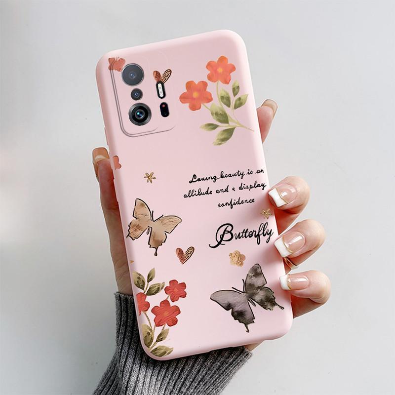Handyhülle Für Xiaom Mi 11T 11 T Pro Funda Niedliche Katze Cartoon Hund Fuchs Hülle Xiaomi 11T Mi11T Pro Matte Weiche TPU Rückseite Bumper