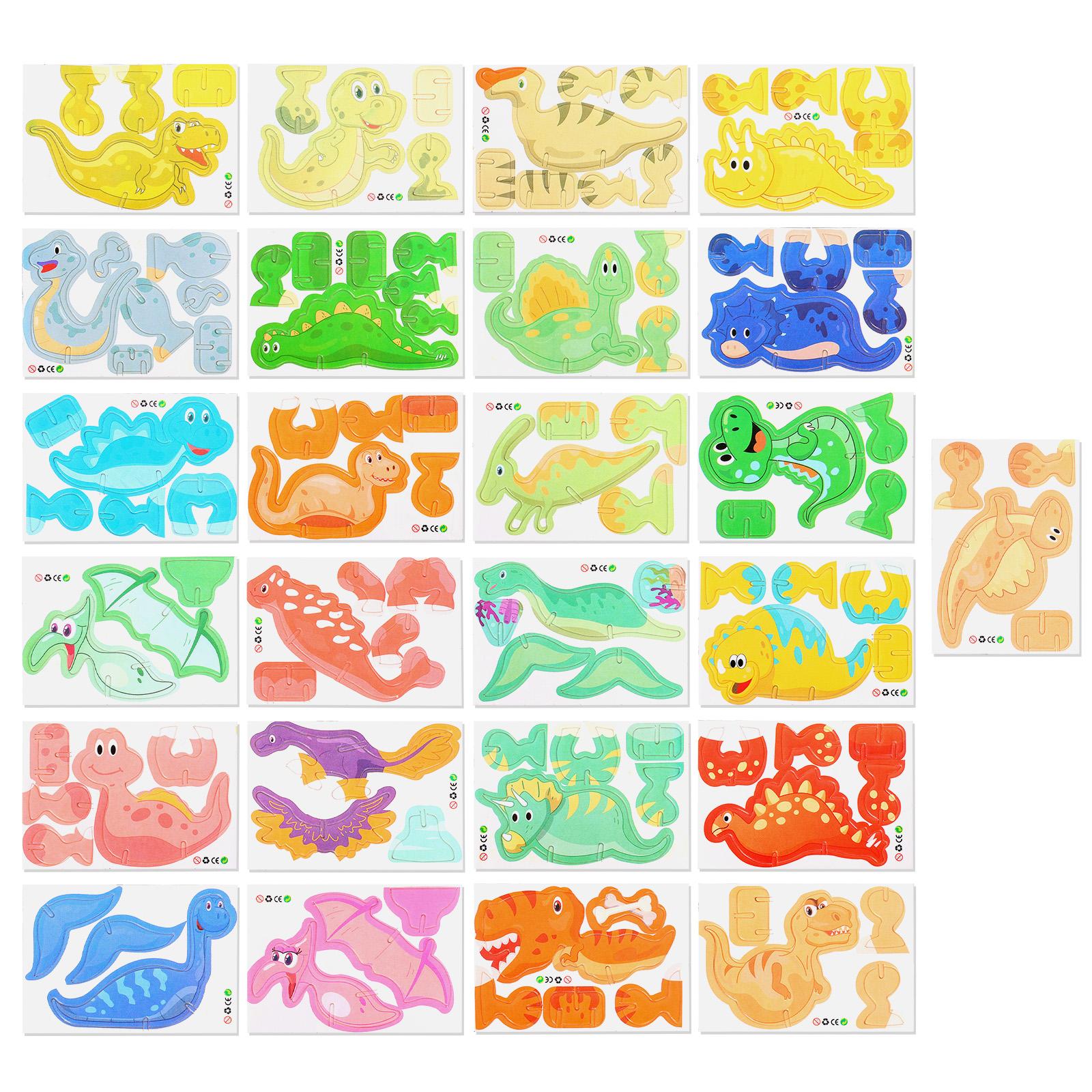 3D Jigsaw Puzzles Kids Animal/Dinosaur Educational Toys DIY Cardboard Puzzles Paper Puzzle Cartoon Model Toy Children s Day Gift