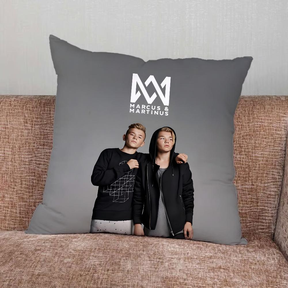 

M-Marcus and M-Martinus Pillow Case For Home Bedroom Car Office Decoration Living Room Sofa Cushion Cover Suitable 16x16Inch