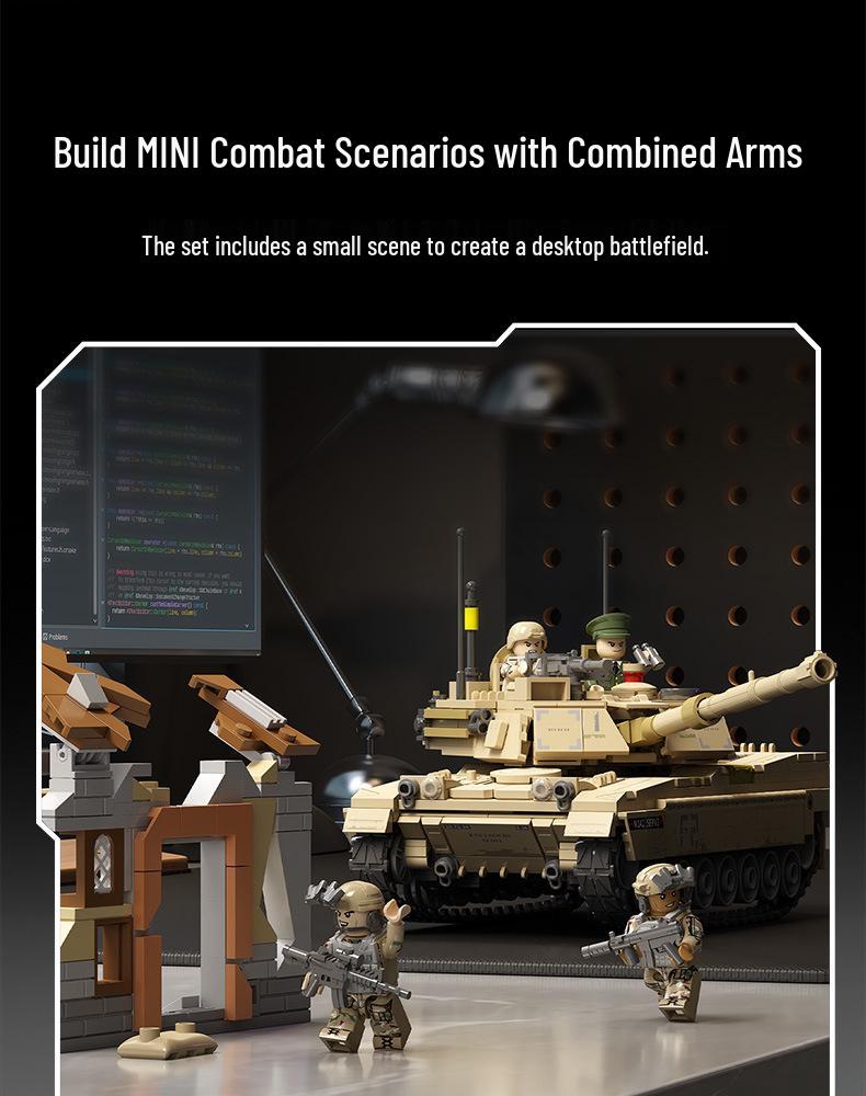 Sengbao M1A2 Tank Model Educational Building Toy for Kids