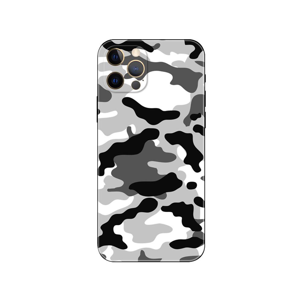 Czarne etui kamuflażowe na telefon dla iphone 5 5s 2020se 6 6s 7 8 plus x 10 XR XS 11 12 13 mini pro MAX czarne etui tylne z TPU