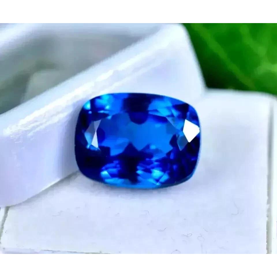 Natural Blue Sapphire Cushion Ceylon 11-13 Ct Fabulous Certified Loose Gemstone