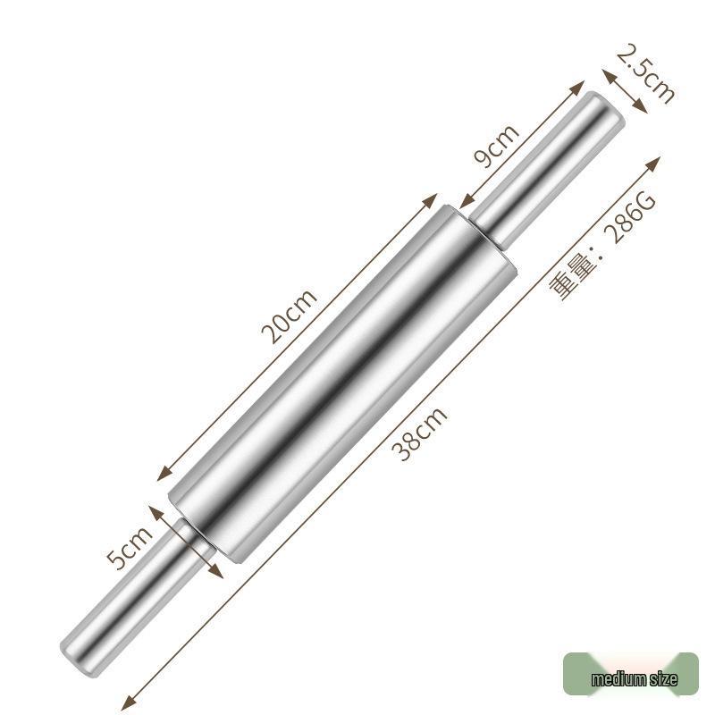 Stainless Steel Seamless Rolling Pin for Baking, Dumplings, and Noodles