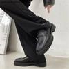 Split Toe Hufschuh für Herren dicke Sohle Loafer Schuhe Tabi Schuhe Lackleder Koreanische Version Trend Casual Lederschuhe