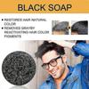 2025 2pcs Grey Hair Cover Soap Natural Gray Hair Coverage Hair Nourishing Grey Hair Removal Moisturizing Gray Removal Hair Soap Nourishes