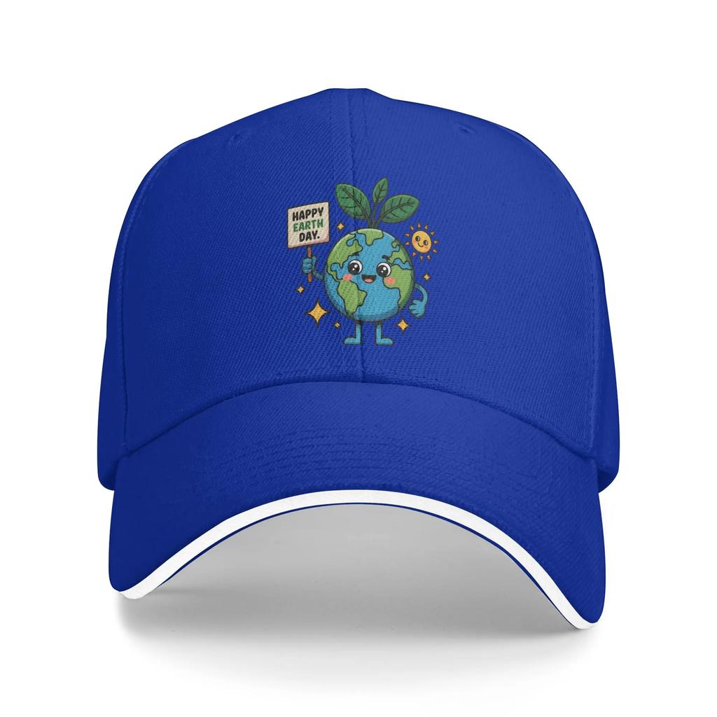 Every Day Earth Day Save Planet Baseball Cap Fashion Sandwich Caps Unisex Style Adjustable Sun Cap Activities