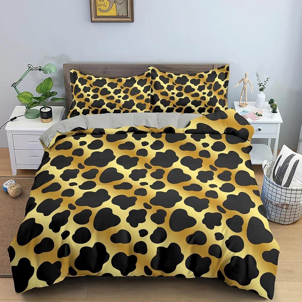 Colorful Spots Print Bedding Set Polyester Duvet Cover With Pillowcase Adults Kids Quilt Cover With Zipper Closure Multiple Size
