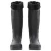 Black Size 38 PVC Rain Boots with Removable Socks