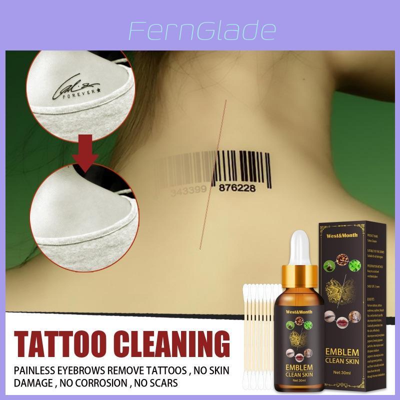 Tattoo-Reinigungslösung zur schnellen Entfernung von Tattoo-Farbe und semipermanenten Pigmenten, 30 ml