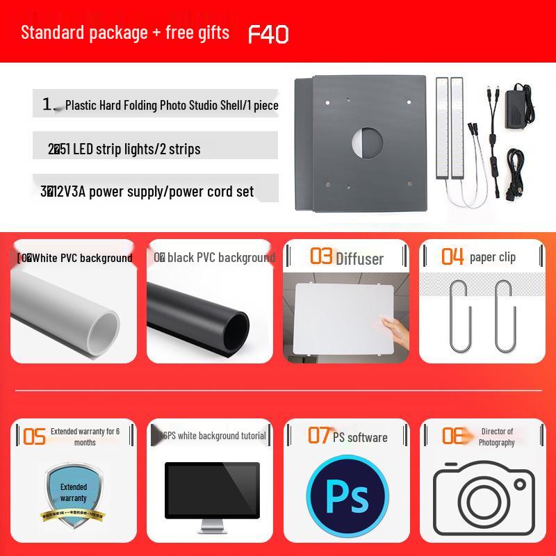 SANOTO Small LED Photo Studio Light Box Set