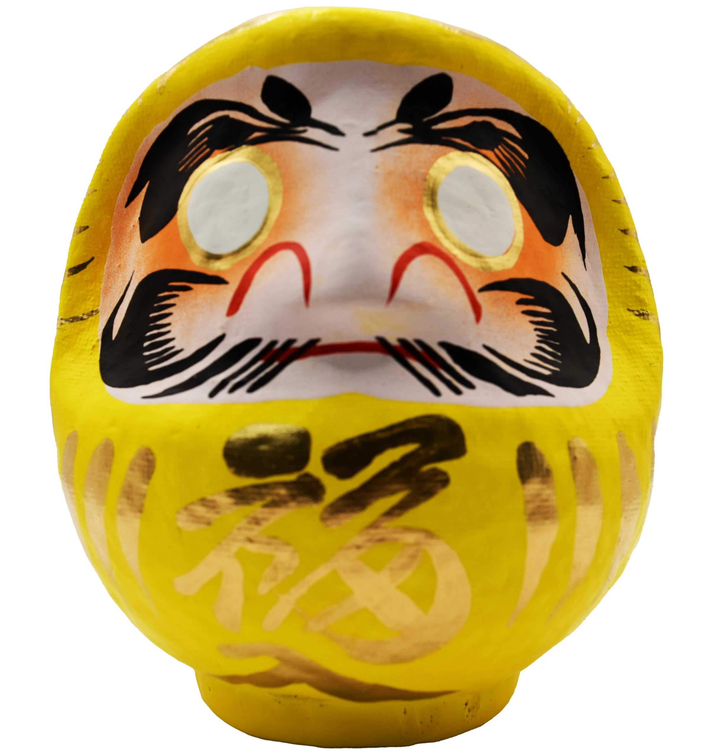 Takasaki Daruma 11 x 10 x 9 for Good and Red Daruma Souvenir Doll, Yellow, cm, Fortune, Wealth, Honor, Luck, Face, Figurine,