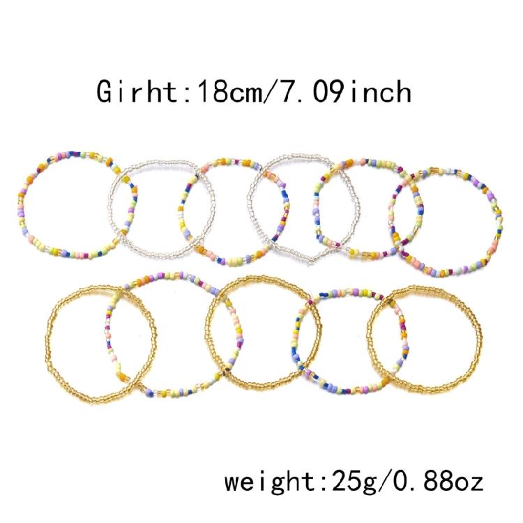 Multilayer Bead Bracelet for Women Adjustable Bohemian Styles Jewelry Portable for Casual or Dresses Occasions