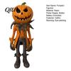 Saisonale Bauernhaus-Dekoration Kürbis-Hexe Figur, Gruselige Halloween-Statue mit Laterne, Harz Herbst Tisch Vintage Gotisch für Tischplatte Kaminsims Regal