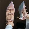 Fashion Fairy-Style Silk Satin Rhinestone Bow Tie Toe Sandals, Pointed Toe Stiletto High Heels, Women'S Shoes