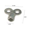 Exhaust Valve Key 5×5mm Shatterproof Material Silver Zinc Alloy