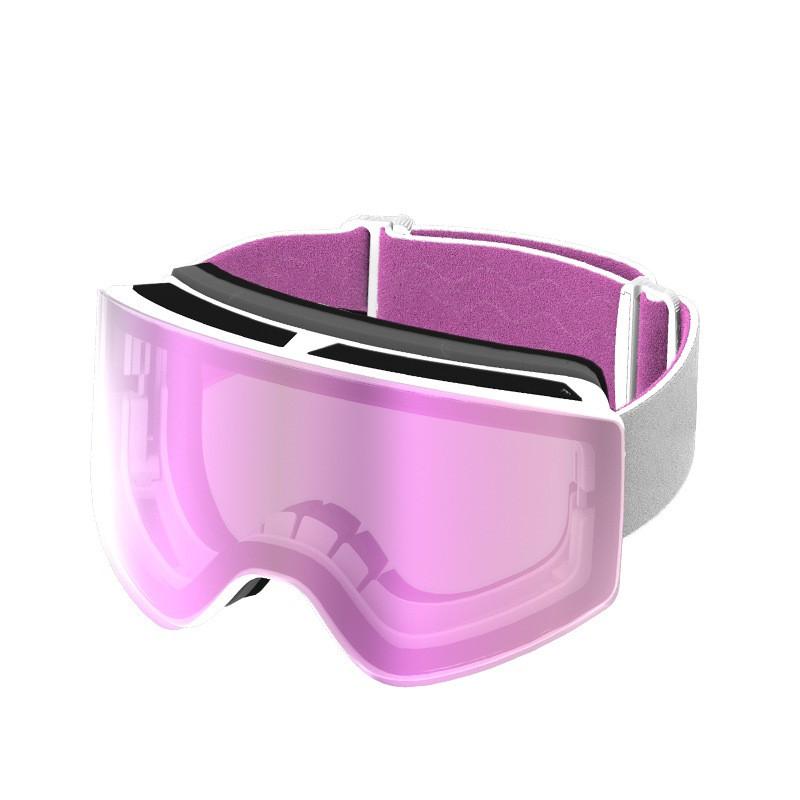 Double-layer Magnetic Cylindrical Ski Goggles Winter Anti-fog Impact-resistant Protective Skiing Equipment
