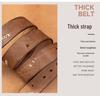 Handmade Men's Genuine Leather Pin Buckle Belt: Pure Cowhide, Casual Retro Design for Students, Middle-aged, and Young People, Trendy Denim Accessory.