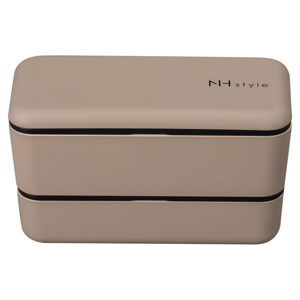 Masakazu NH Style Rectangular Nest Lunch 27292 Box, Greige, Size Approx. W7.7 D16.5 H9.5