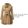 Women Trench Coat Double Breasted Belt Autumn Winter Korean Style Slim Lapel Overcoat for Office
