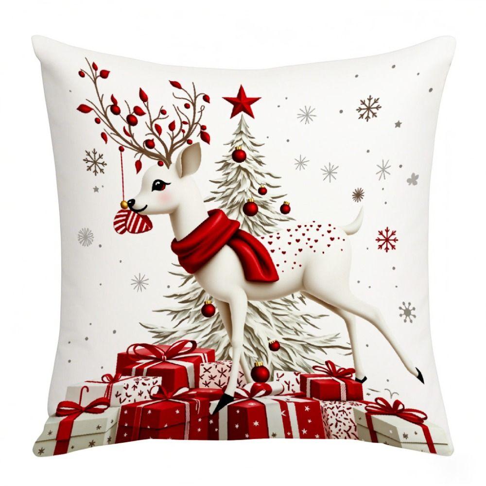 45x45cm Christmas Pillow Cover Soft Sofa Cushion Cover New Throw Pillowcase  Xmas Home Decoration