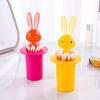 Dustproof Rabbit Toothpick Holder Press Type Toothpick Organizer  Desktop Decor
