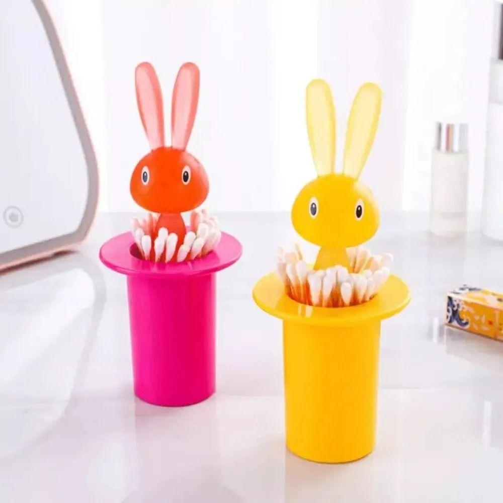 Dustproof Rabbit Toothpick Holder Press Type Toothpick Organizer  Desktop Decor